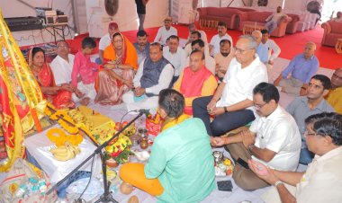 भूमिपूजन कर श्रीरामलीला मंचन की तैयारियों का किया श्रीगणेश 