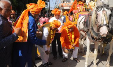 श्रीराम बारात शोभायात्रा का भव्य आयोजन, नगरवासियों ने जगह-जगह किया स्वागत