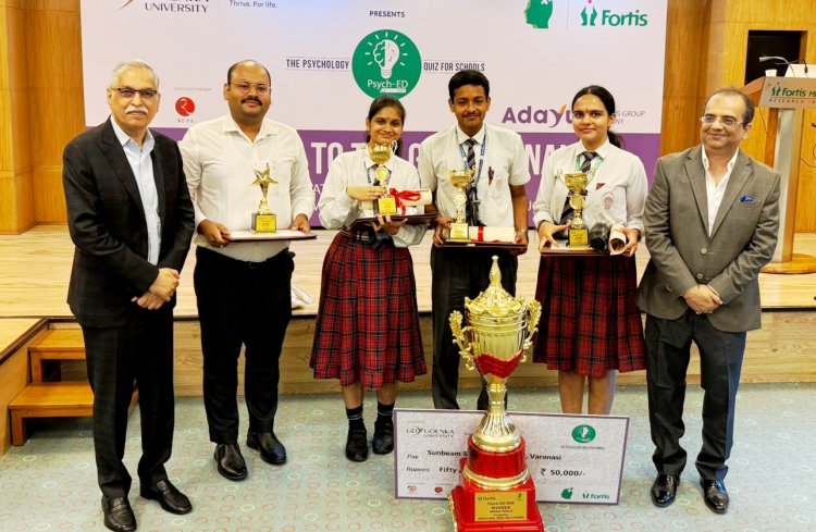 Sunbeam School, Lahartara from Varanasi emerges as the winner for 8th Edition of PsychED - India’s largest and Only Psychology Quiz