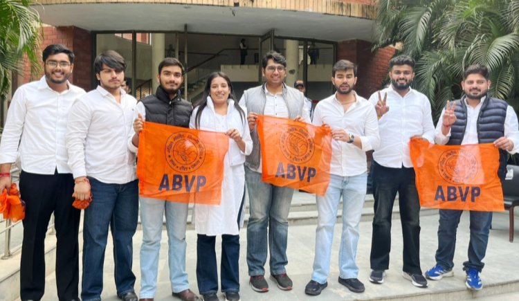 दिल्ली विश्वविद्यालय छात्रसंघ के कार्यकारी परिषद चुनाव में एबीवीपी की 6 पदों पर जीत