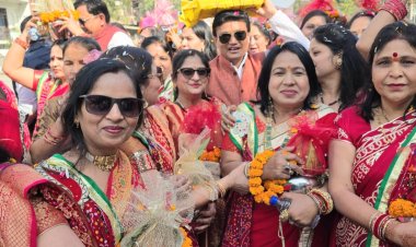 श्रीमद्भागवत कथा के शुभारंभ से पहले निकाली कलश यात्रा, 750 महिलाओं  ने उठाएं कलश