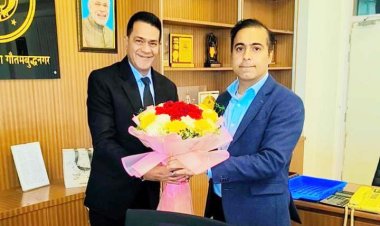 एनईए का प्रतिनिधिमण्डल अपर आयुक्त राज्य कर संदीप भागिया से मिला