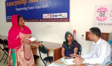 अमरपुष्प एजुकेशनल एंड वेलफेयर सोसाइटी ने कराया स्वास्थ्य शिविर का आयोजन