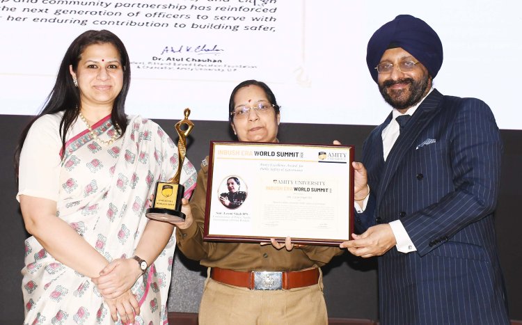 इनबुश विश्व सम्मेलन 2026 में पुलिस कमिश्नर लक्ष्मी सिंह 'एमिटी एक्सलेंस अवार्ड' से सम्मानित