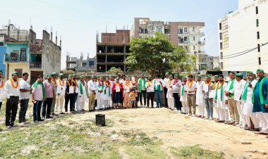 शाहबेरी नोएडा में किसानों व मजदूर आंदोलन पर चर्चा, किसान एकता महासंघ ने किया संगठन विस्तार 