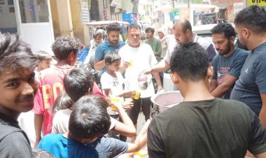 गंगे दशहरा के पावन अवसर पर किया गया शरबत वितरण 