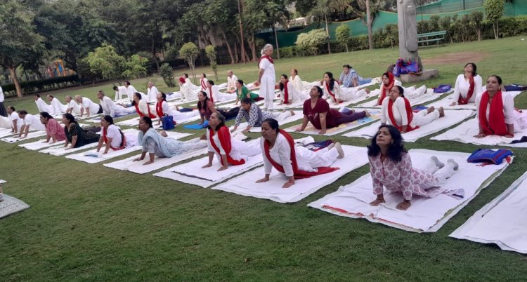 मोटापा निवारण हेतु पाँच दिवसीय योग शिविर का समापन