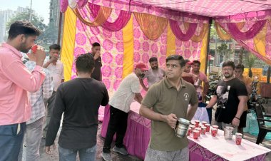 स्प्रिंग मीडोज क्रिकेट क्लब ने किया 1100 लीटर शीतल शरबत वितरण