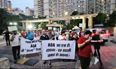प्रिंसली एस्टेट के निवासियों ने अवैध अतिक्रमण के विरोध में निकाला शांतिपूर्ण कैंडल मार्च